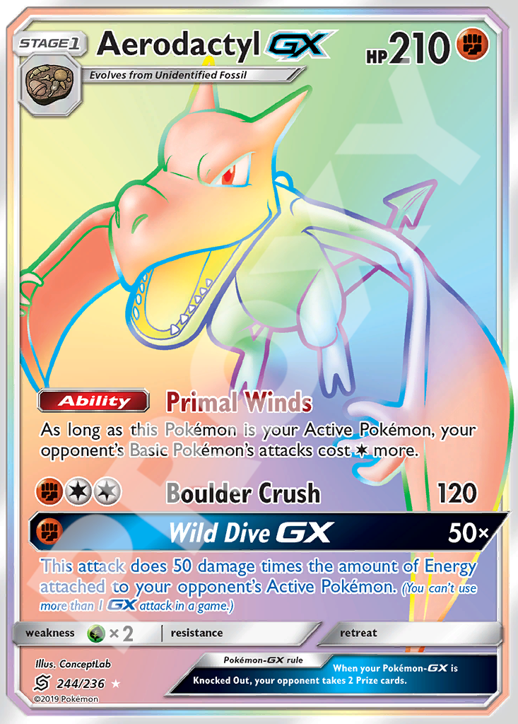 Aerodactyl GX 244 – Hidden Fates | The Proxy Lab