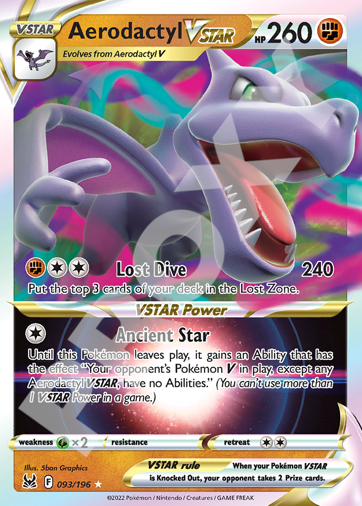 Aerodactyl VSTAR 093 – Lost Origin | The Proxy Lab