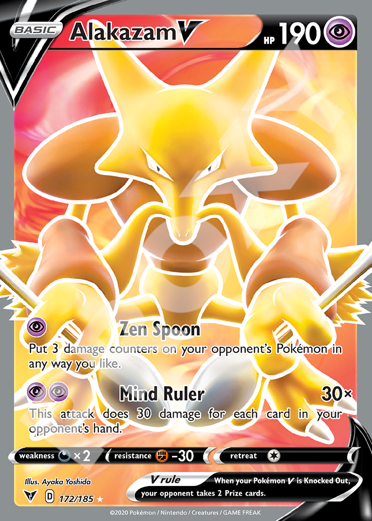 Alakazam V 172 – Vivid Voltage | The Proxy Lab