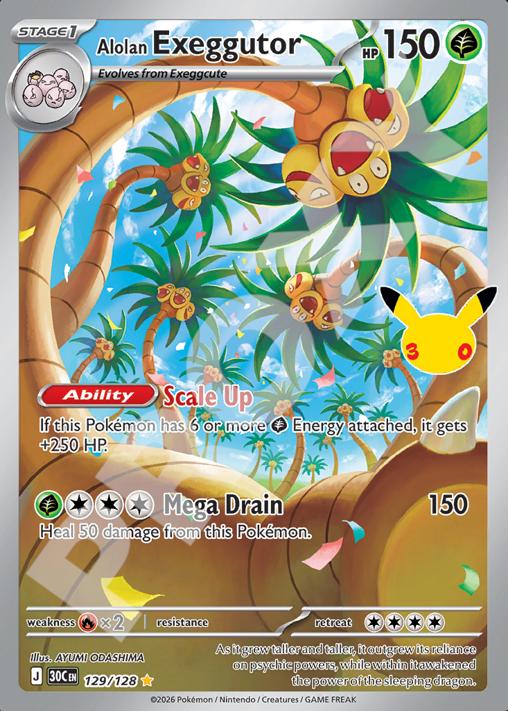 Alohan Exeggutor 129 – 30th Celebration | The Proxy Lab