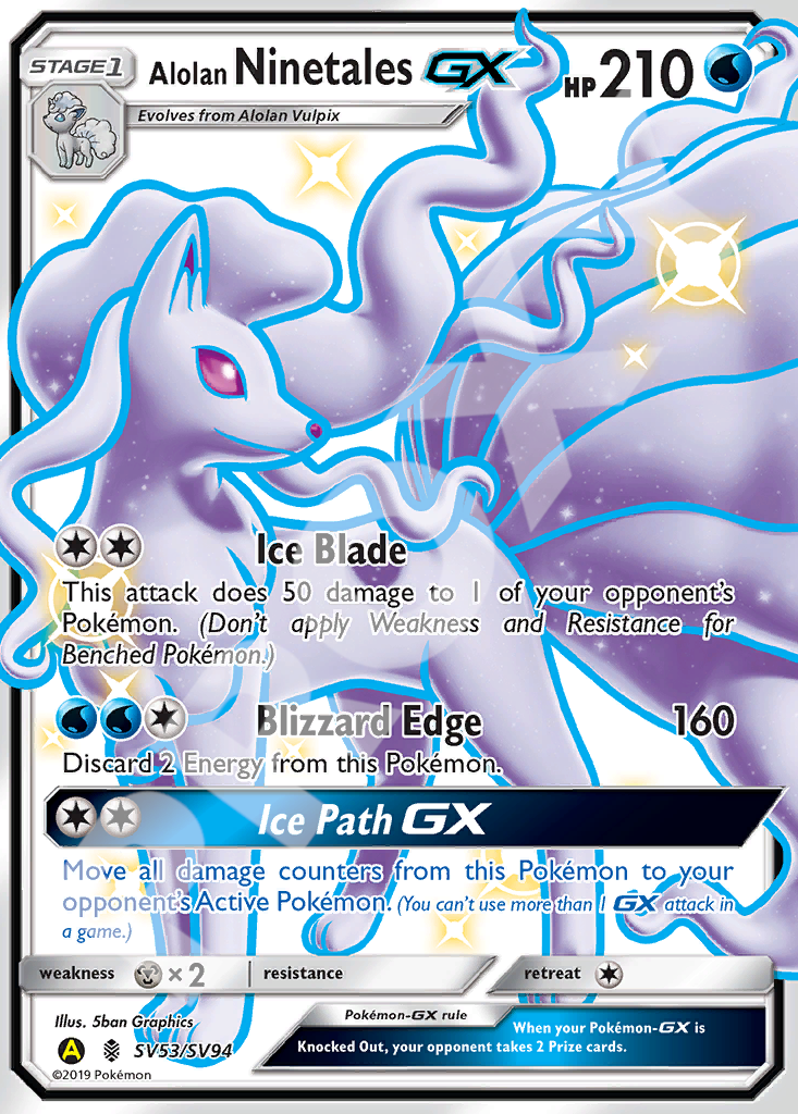 Alohan Ninetales GX SV53 – Hidden Fates | The Proxy Lab