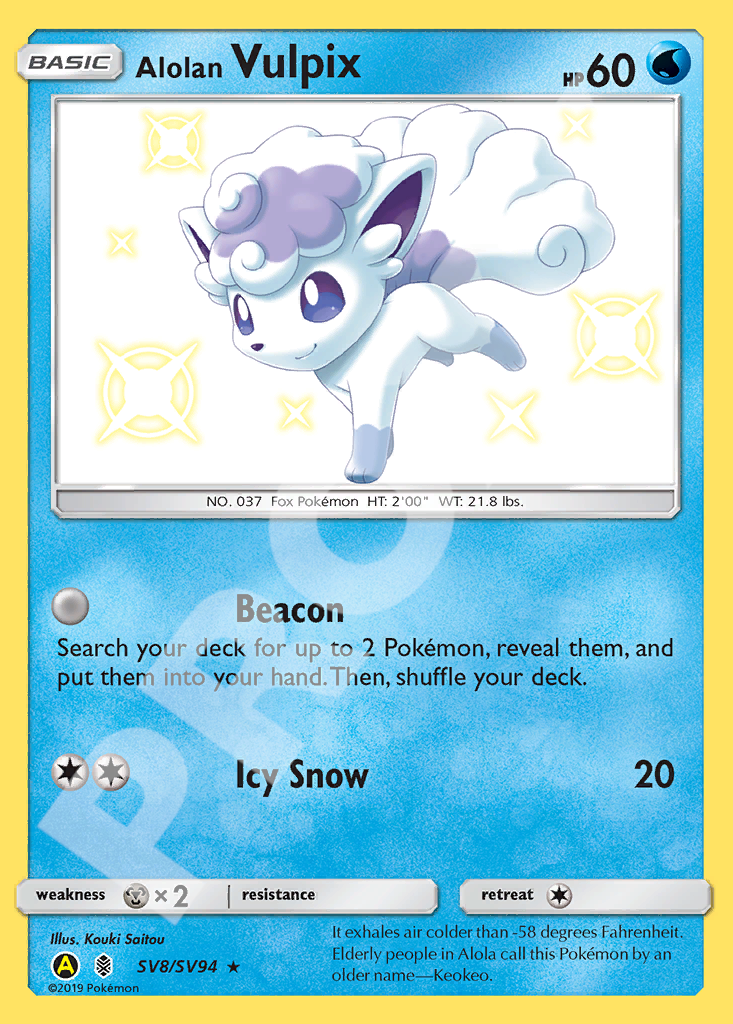 Alohan Vulpix 5V07 – Hidden Fates | The Proxy Lab