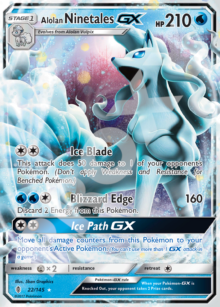 Alolan Ninetales GX 22 – Guardians Rising | The Proxy Lab