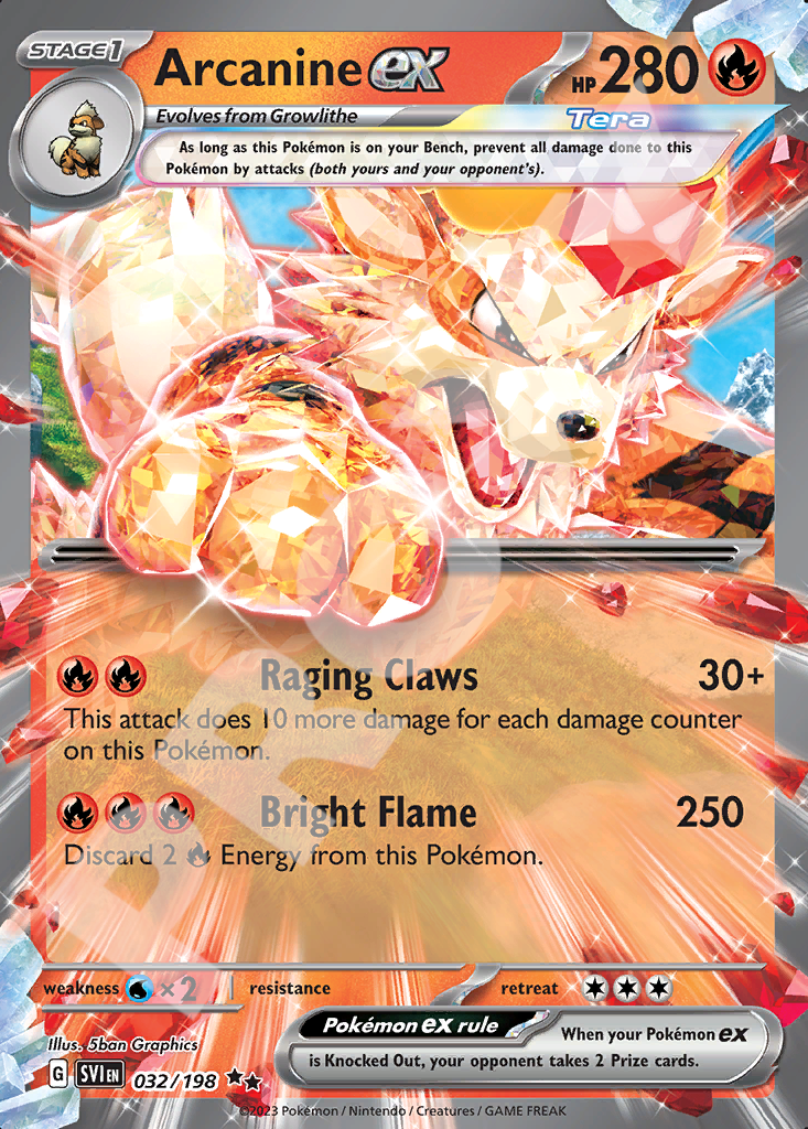 Arcanine EX 032 – Scarlet & Violet | The Proxy Lab