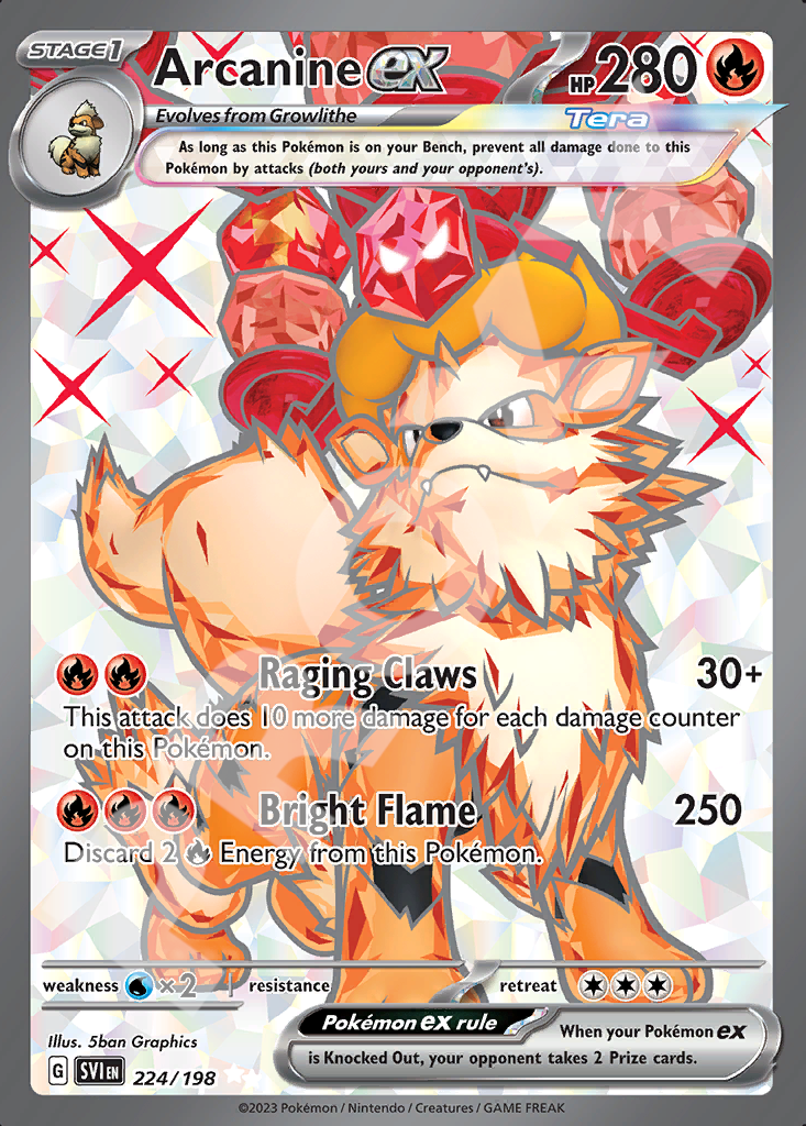 Arcanine EX 224 – Scarlet & Violet | The Proxy Lab