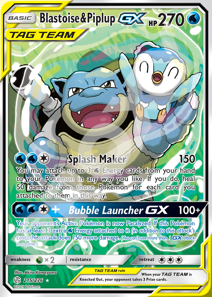 Blastoise&Piplup GX 215 – Hidden Fates | The Proxy Lab