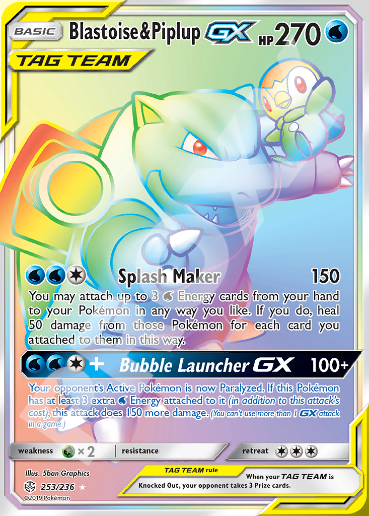Blastoise&Pipulp GX 253 – Hidden Fates | The Proxy Lab