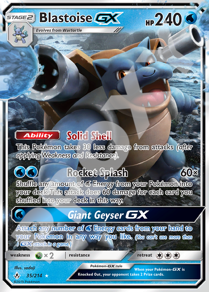 Blastoise GX 35 – Unbroken Bonds | The Proxy Lab
