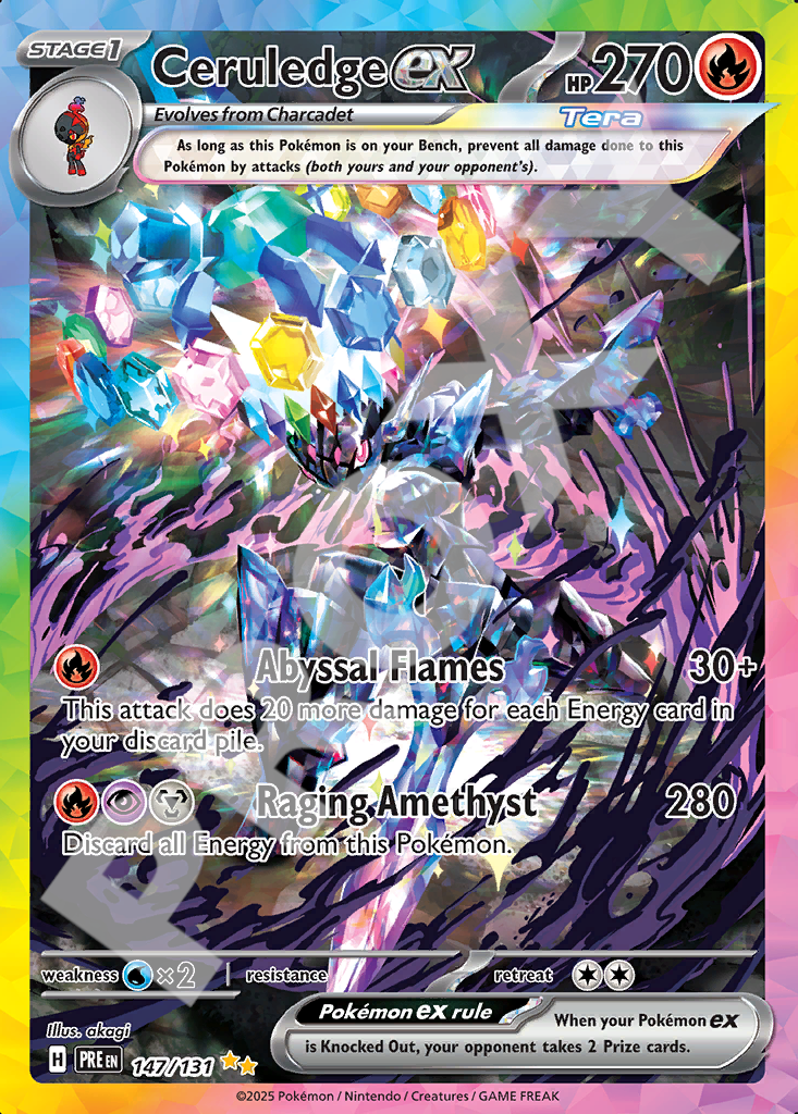 Ceruledge EX 147 – Prismatic Evolutions | The Proxy Lab