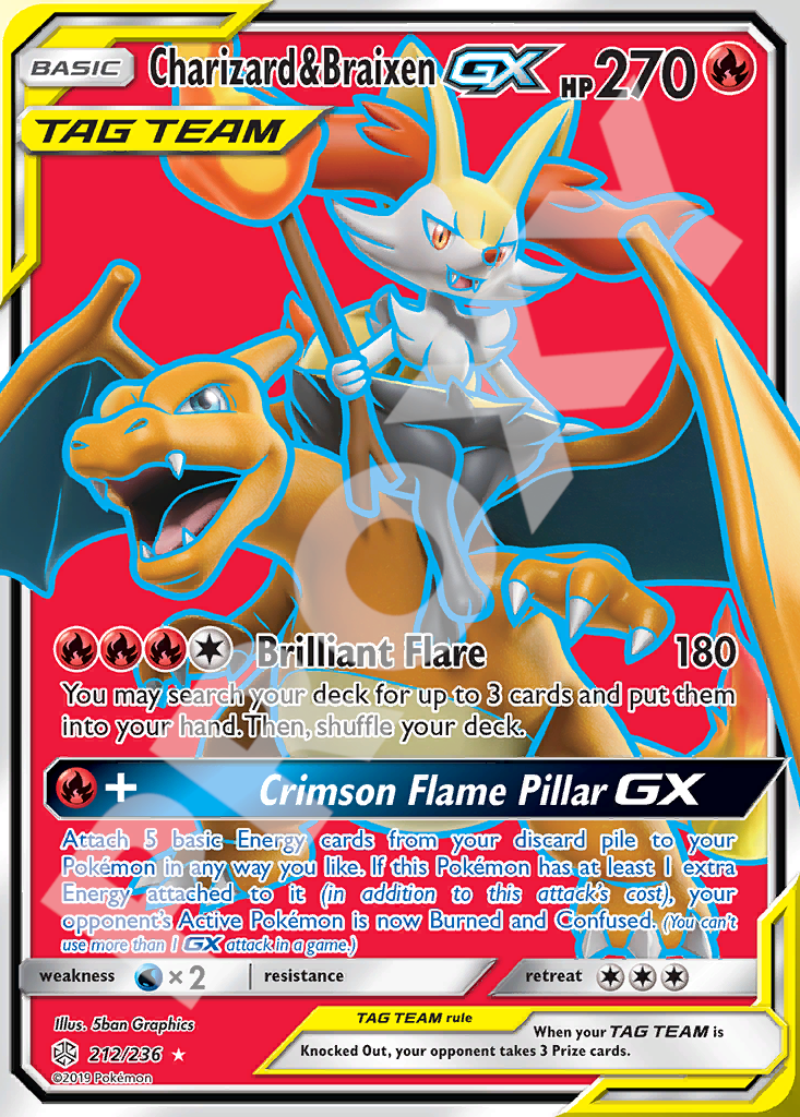 Charizard&Braixen GX 212 – Hidden Fates | The Proxy Lab