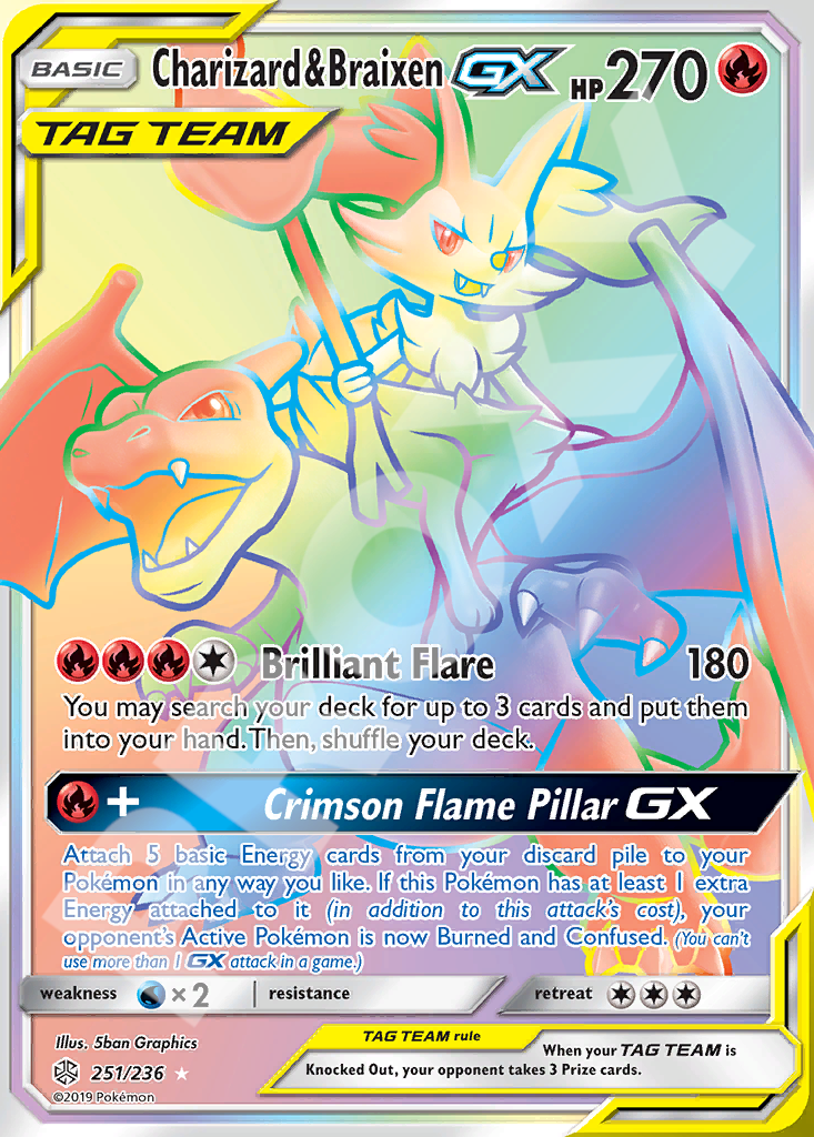 Charizard&Braixen GX 251 – Hidden Fates | The Proxy Lab
