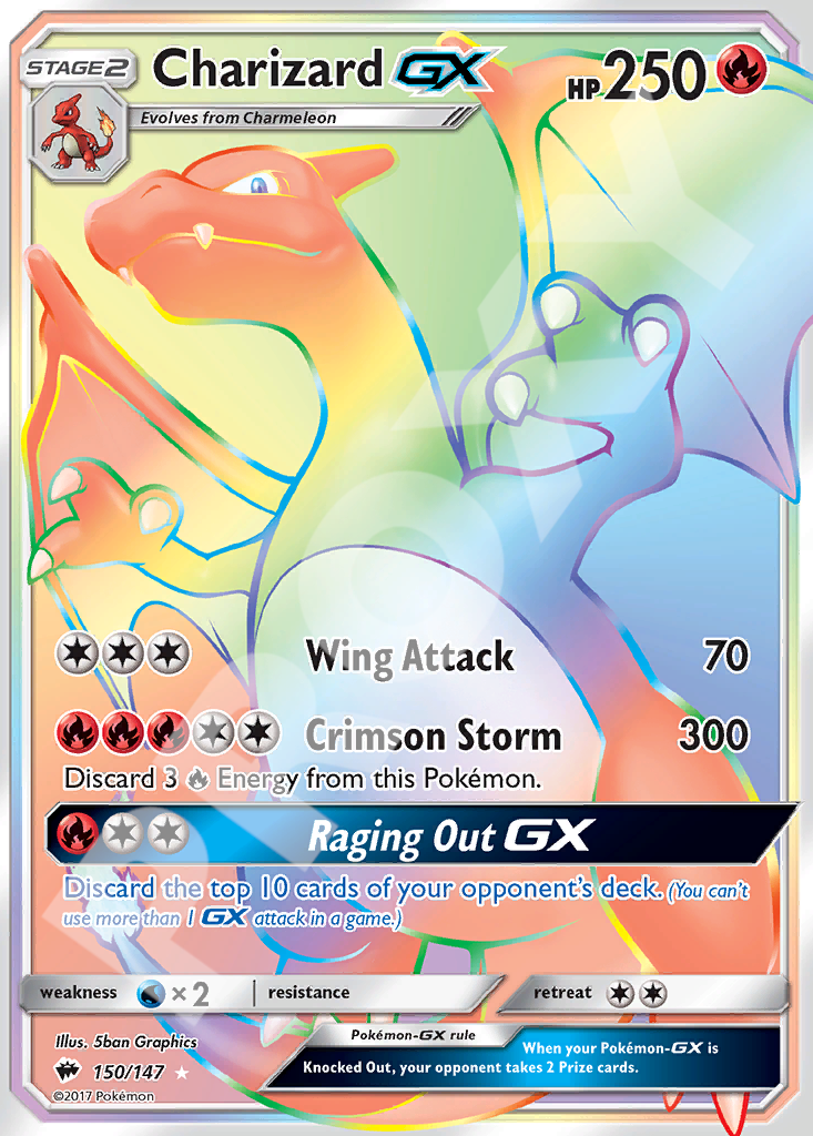 Charizard GX 150 – Burning Shadows | The Proxy Lab