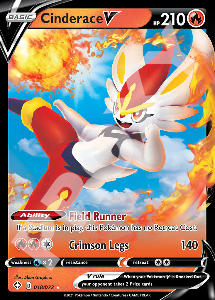 Cinderace V 018 – Shining Fates | The Proxy Lab