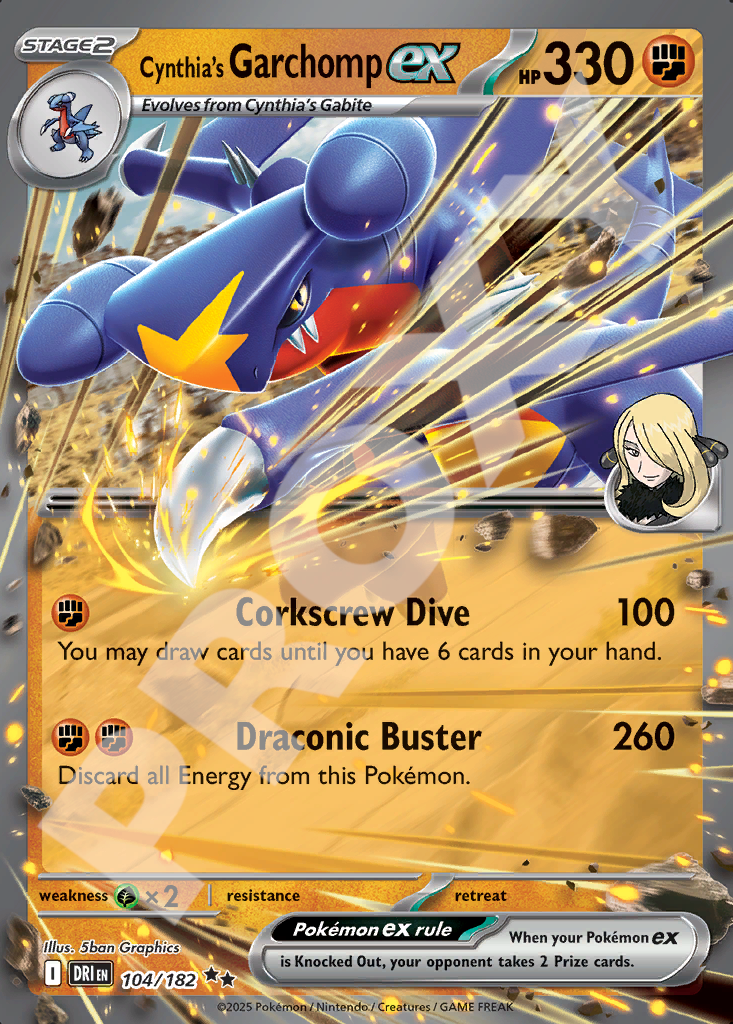 Cynthias Garchomp EX 104 – Destined Rivals | The Proxy Lab