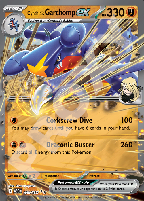 Cynthias Garchomp EX 111 – Ascended Heroes | The Proxy Lab