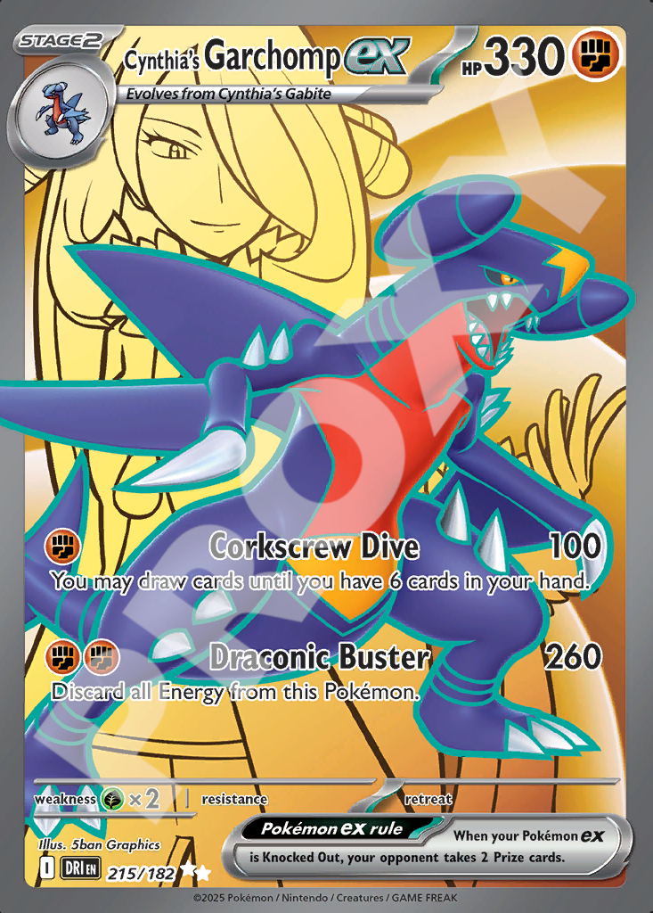 Cynthias Garchomp EX 215 – Destined Rivals | The Proxy Lab