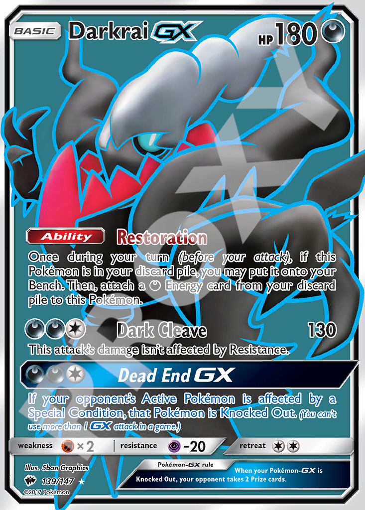 Darkrai GX 139 – Burning Shadows | The Proxy Lab