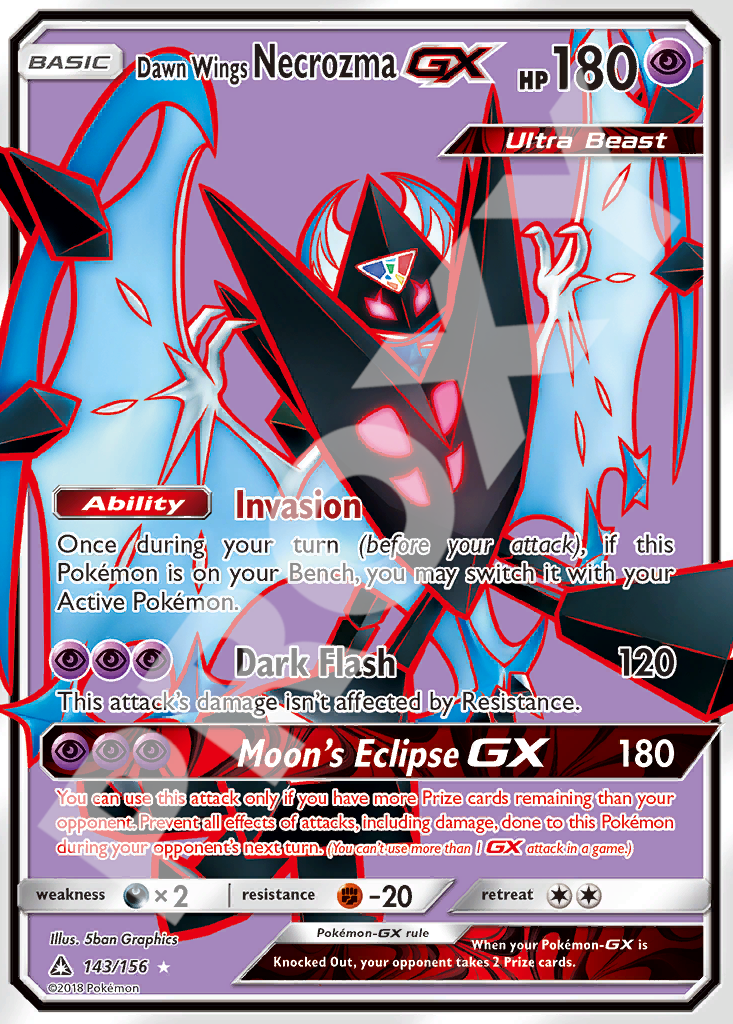 Dawn Wings Necrozma GX 143 – Ultra Prism | The Proxy Lab