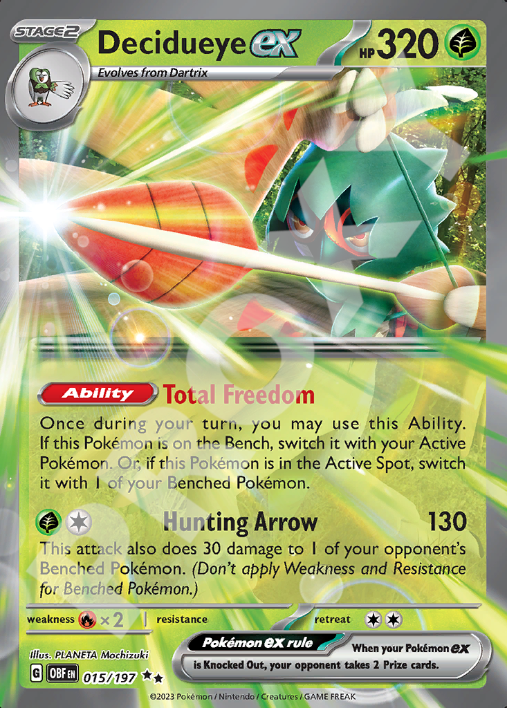 Decidueye EX 015 – Obsidian Flames | The Proxy Lab