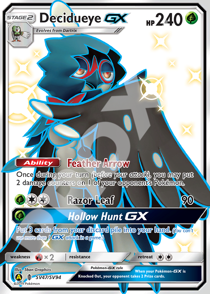 Decidueye GX 5V47 – Hidden Fates | The Proxy Lab