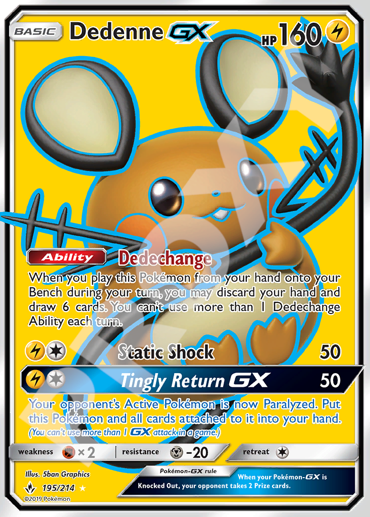 Dedenne GX 195 – Unbroken Bonds | The Proxy Lab