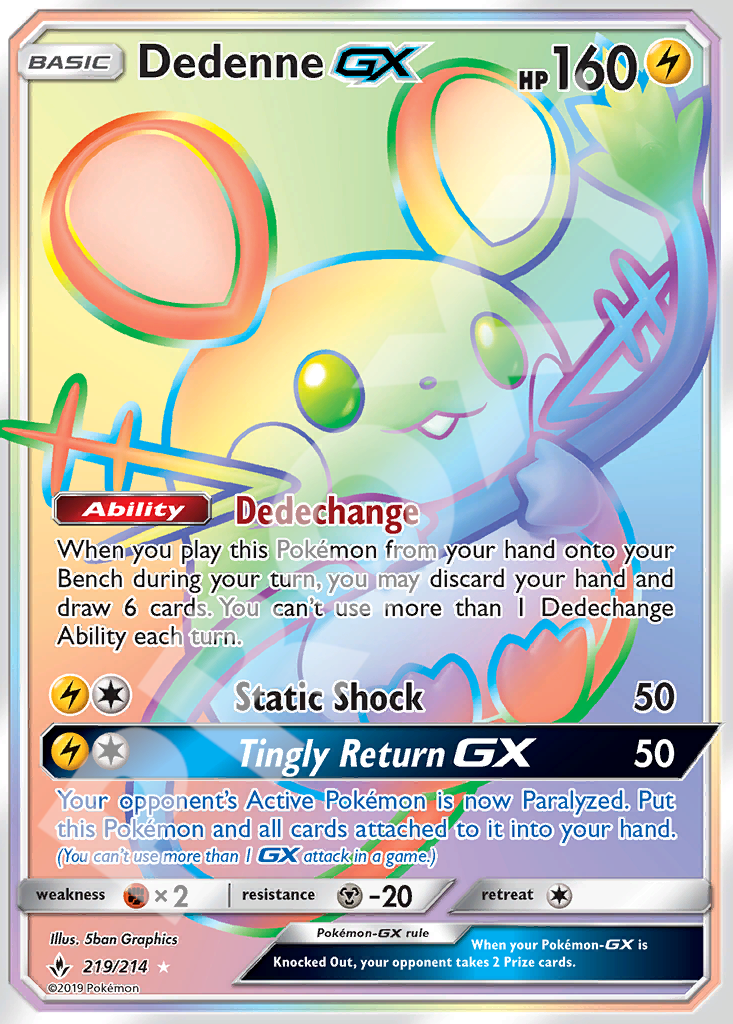 Dedenne GX 219 – Unbroken Bonds | The Proxy Lab