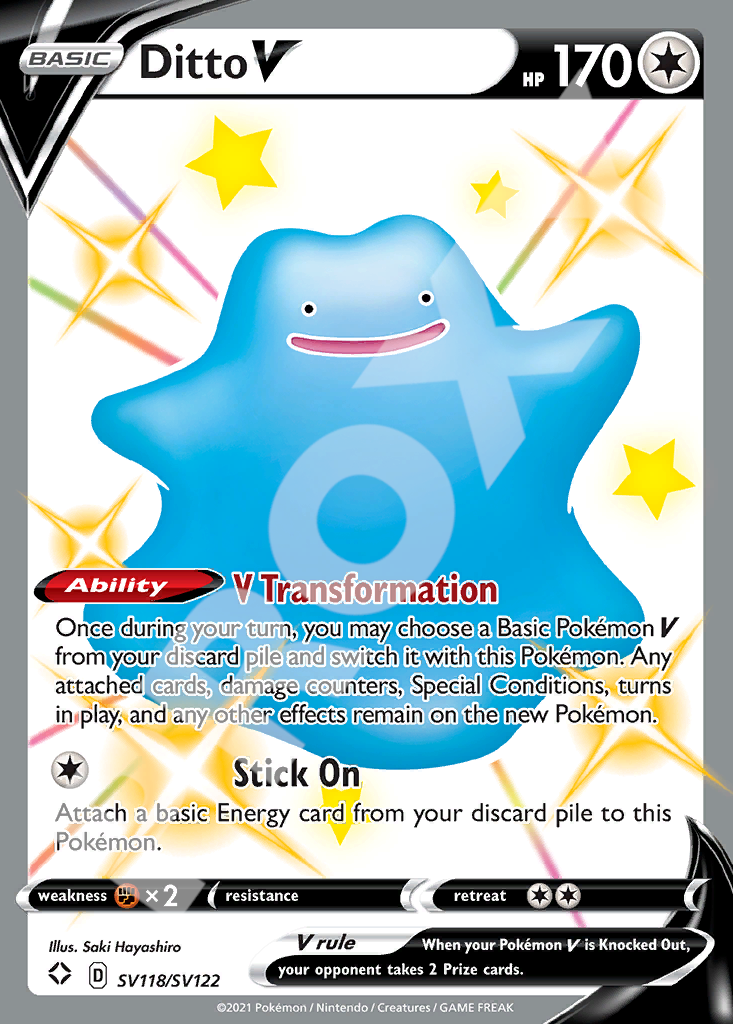 Ditto V SV118 – Shining Fates | The Proxy Lab