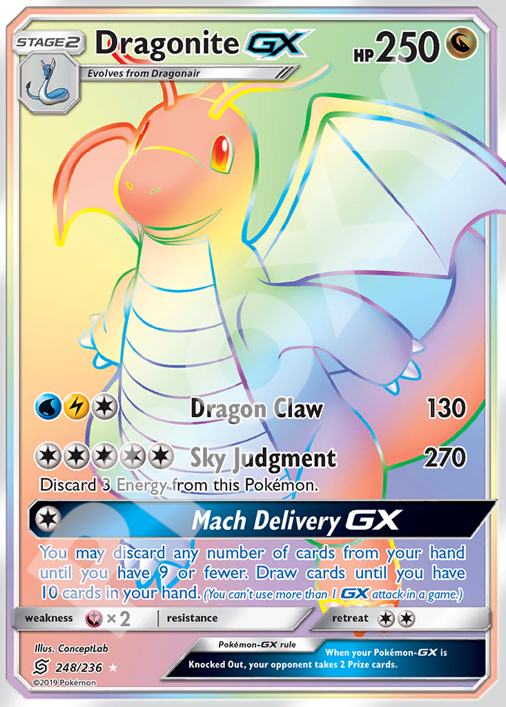 Dragonite GX 248 – Hidden Fates | The Proxy Lab