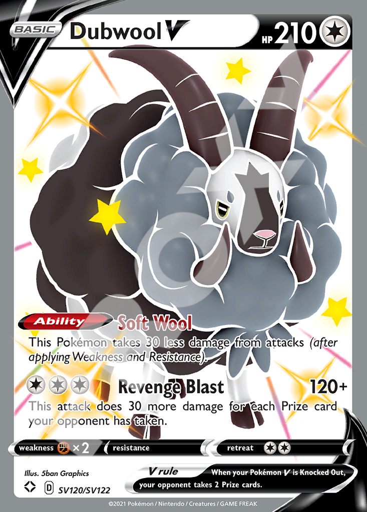 Dubwool V SV120 – Shining Fates | The Proxy Lab