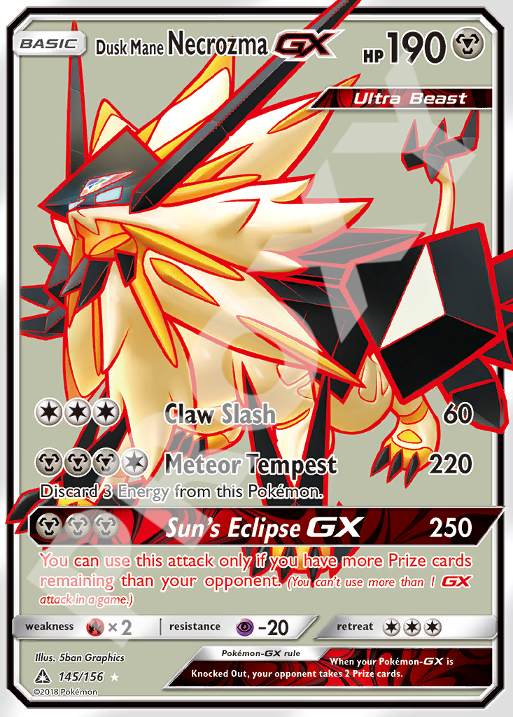 Dusk Mane Necrozma GX 145 – Ultra Prism | The Proxy Lab