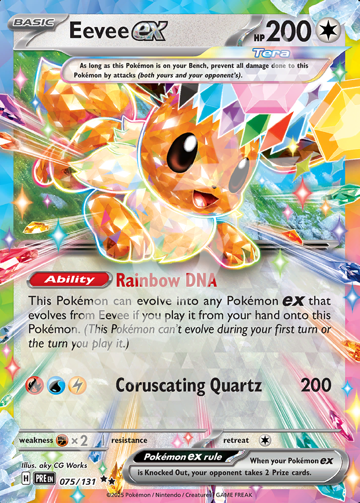 Eevee EX 075 – Prismatic Evolutions | The Proxy Lab