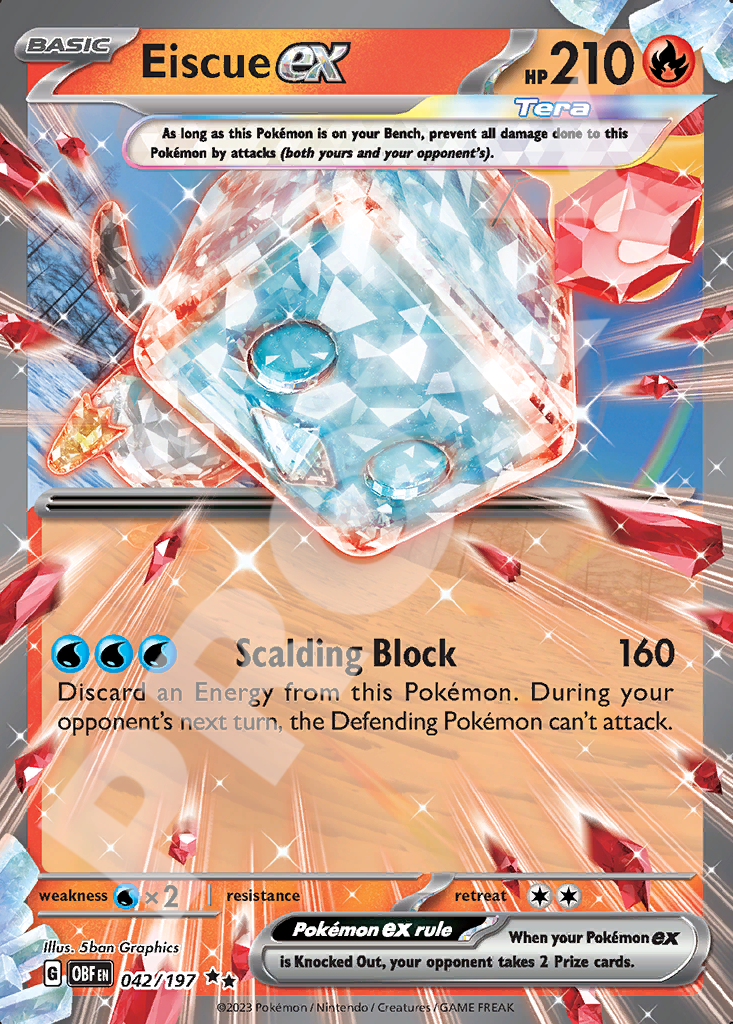 Eiscue EX 042 – Obsidian Flames | The Proxy Lab