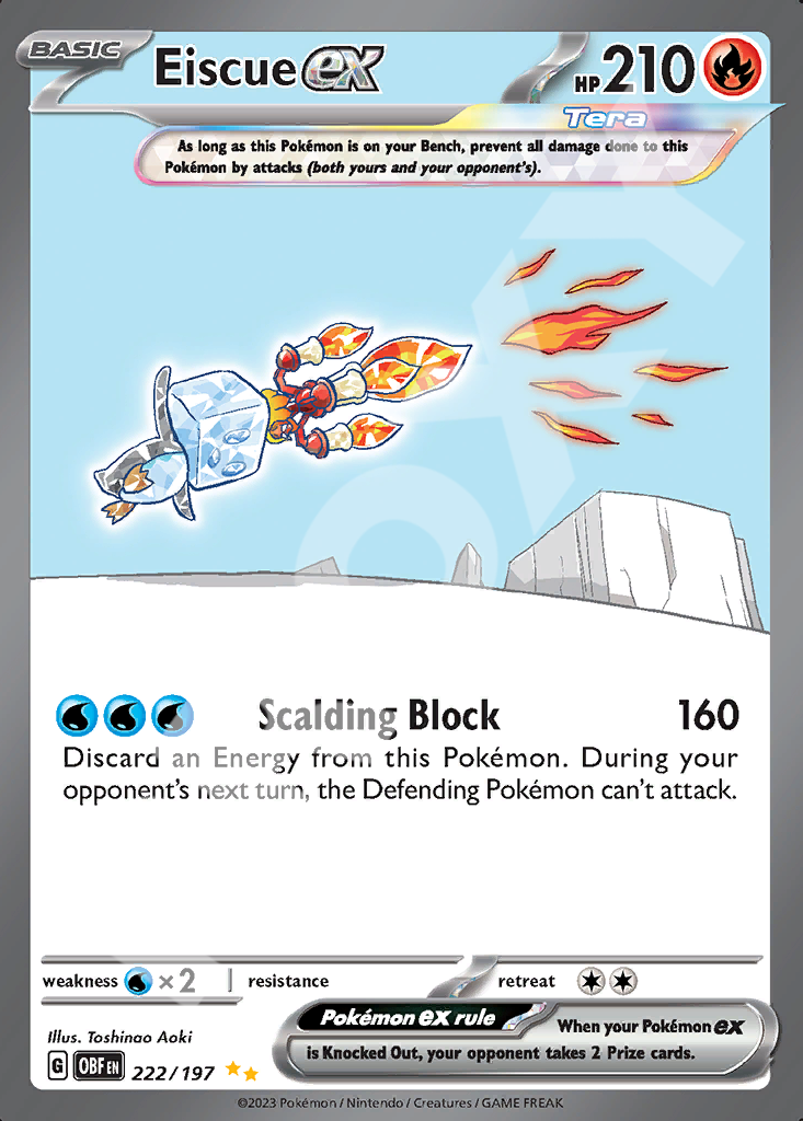 Eiscue EX 222 – Obsidian Flames | The Proxy Lab