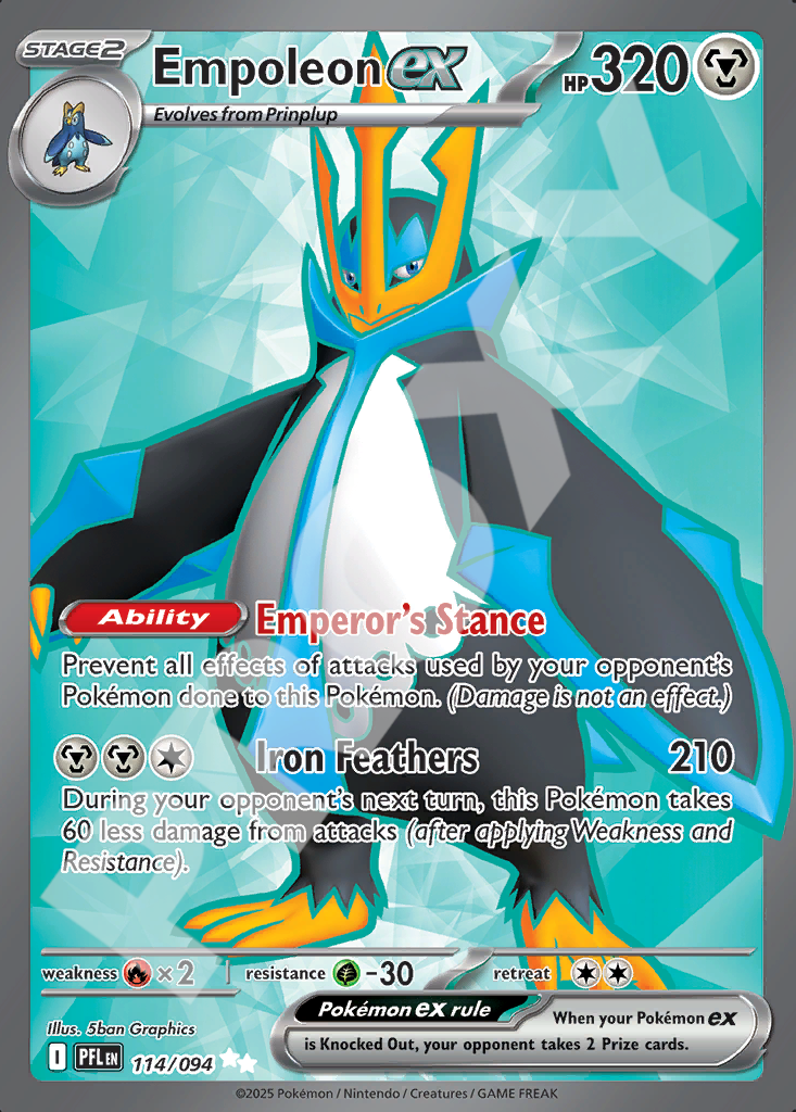 Empoleon EX 114 – Phantasmal Flames | The Proxy Lab