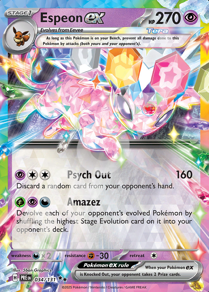 Espeon EX 034 – Prismatic Evolutions | The Proxy Lab