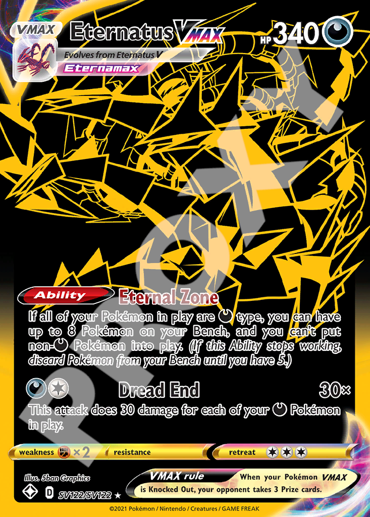 Eternatus VMAX SV122 – Shining Fates | The Proxy Lab