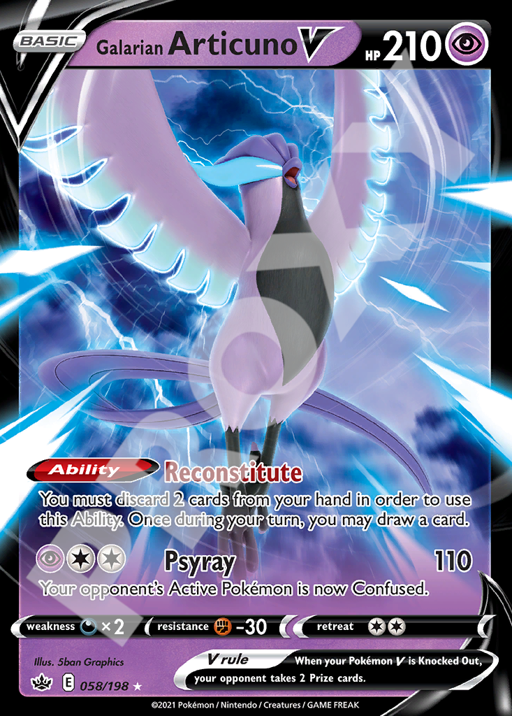 Galarian Articuno V 058 – Chilling Reign | The Proxy Lab