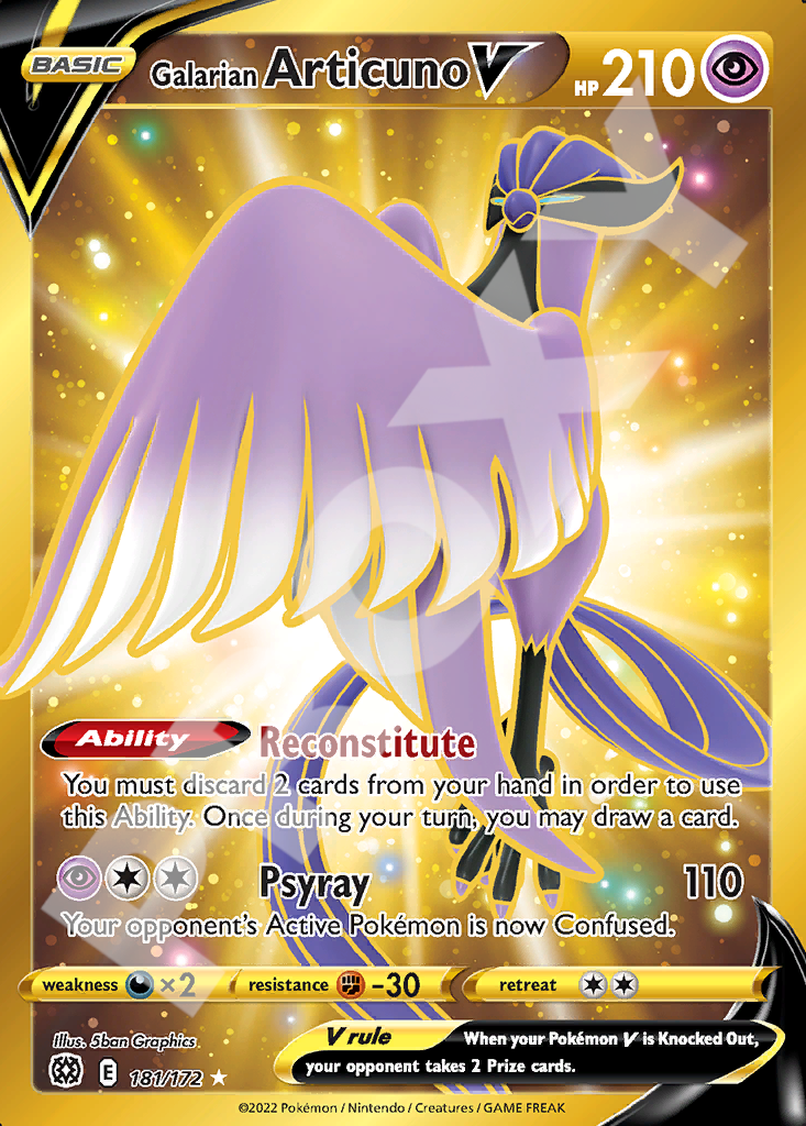 Galarian Articuno V 181 – Brilliant Stars | The Proxy Lab