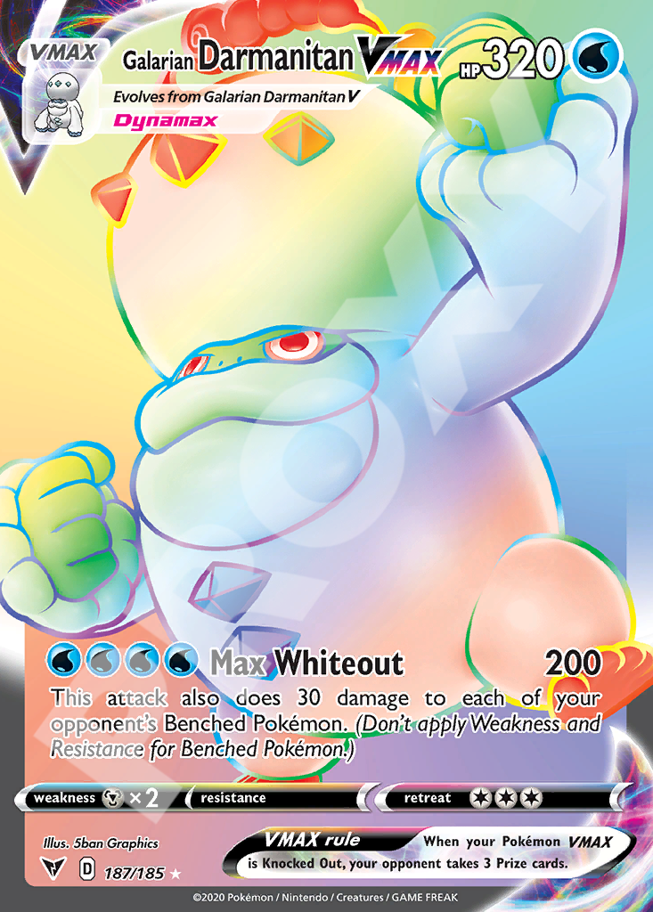 Galarian Darmanitan VMAX 187 – Vivid Voltage | The Proxy Lab
