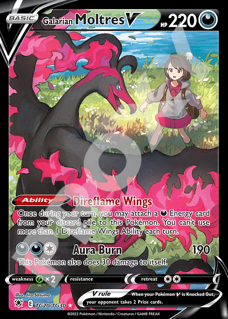 Galarian Moltres V 020 – Astral Radiance | The Proxy Lab