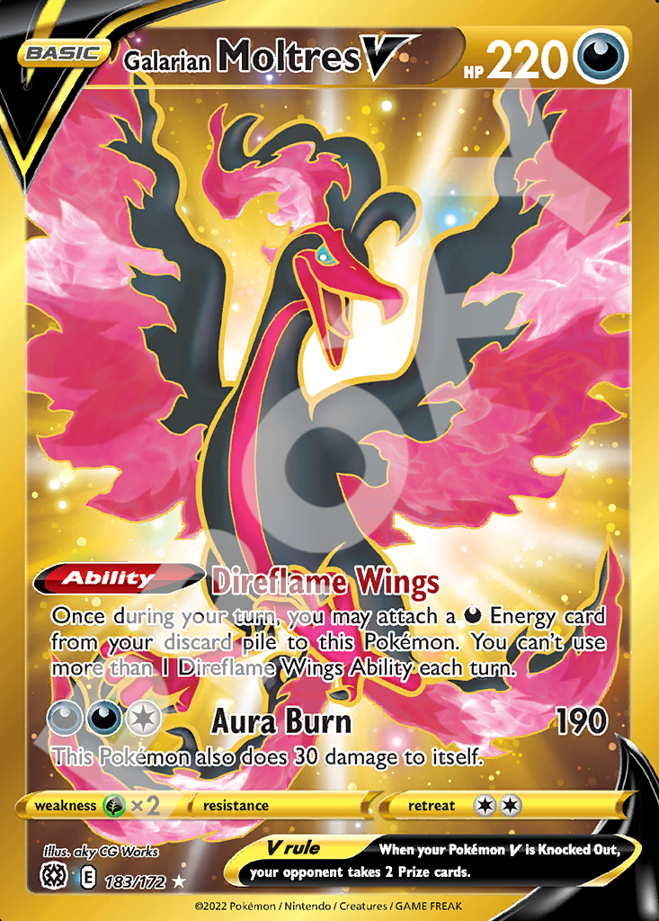 Galarian Moltres V 133 – Brilliant Stars | The Proxy Lab