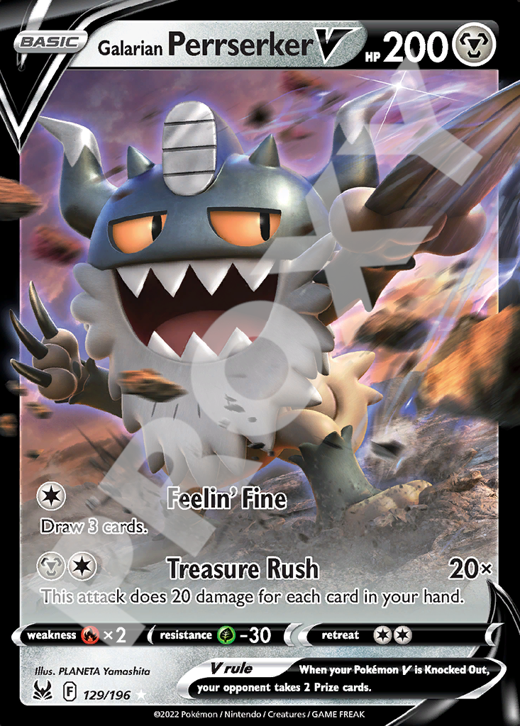 Galarian Perrserker V 129 – Lost Origin | The Proxy Lab