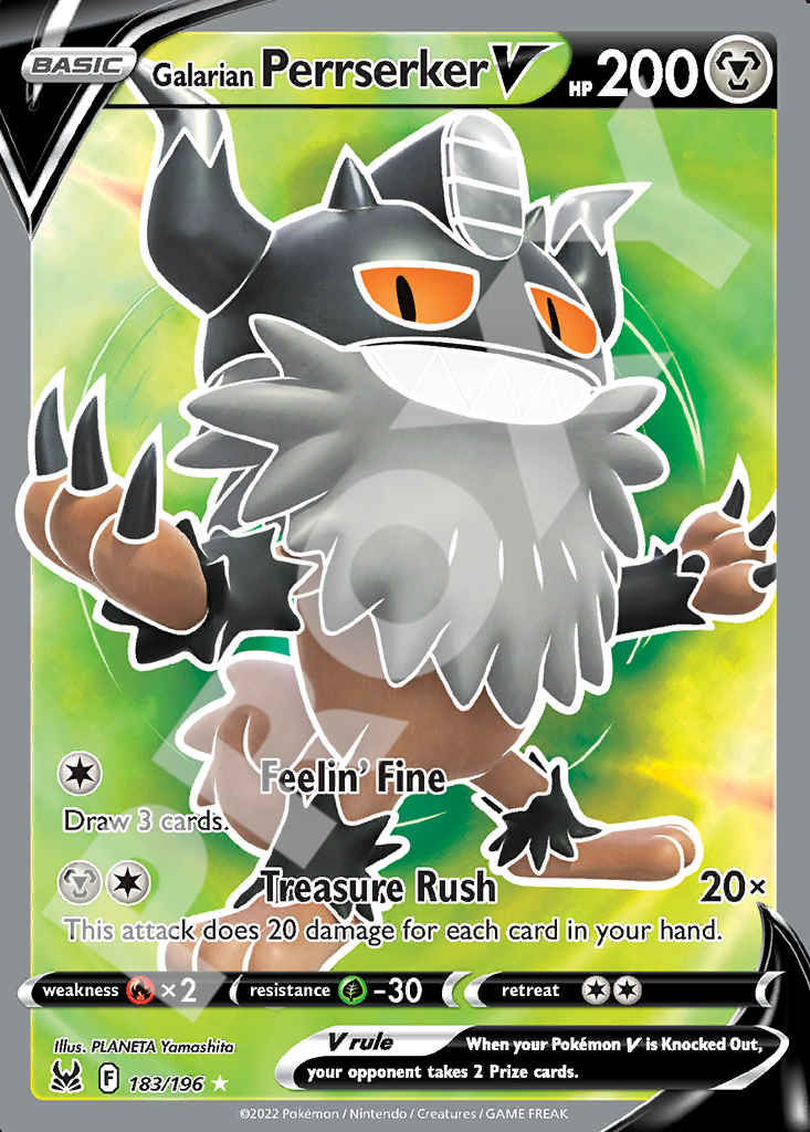 Galarian Perrserker V 183 – Lost Origin | The Proxy Lab