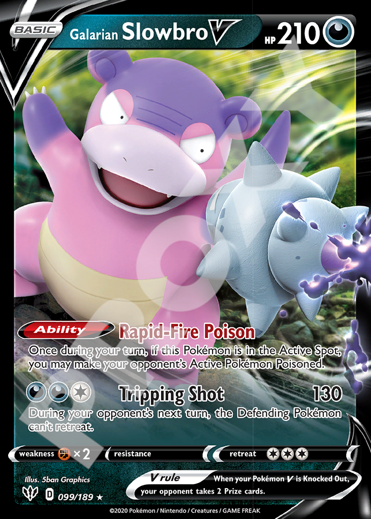 Galarian Slowbro V 099 – Darkness Ablaze | The Proxy Lab