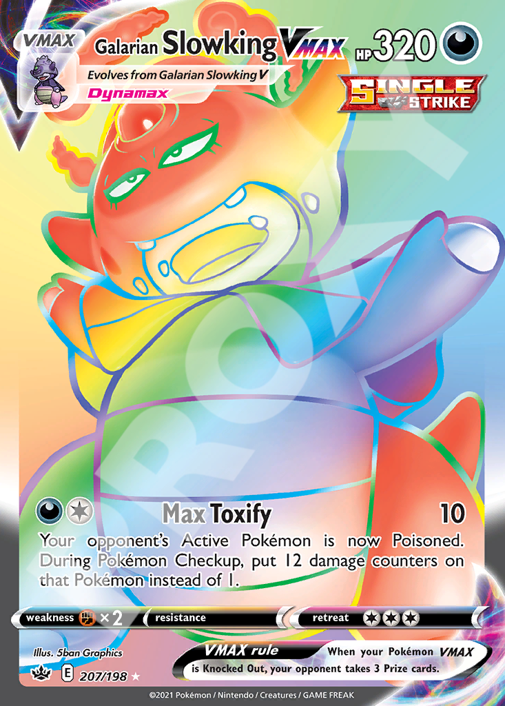 Galarian Slowking VMAX 207 – Chilling Reign | The Proxy Lab