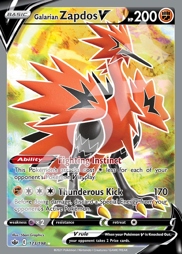 Galarian Zapdos V 173 – Chilling Reign | The Proxy Lab