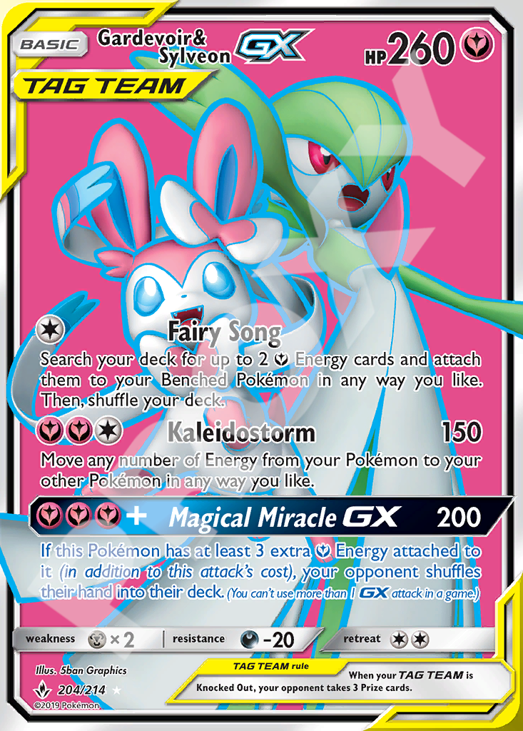 Gardevoir& Sylveon GX 204 – Unbroken Bonds | The Proxy Lab