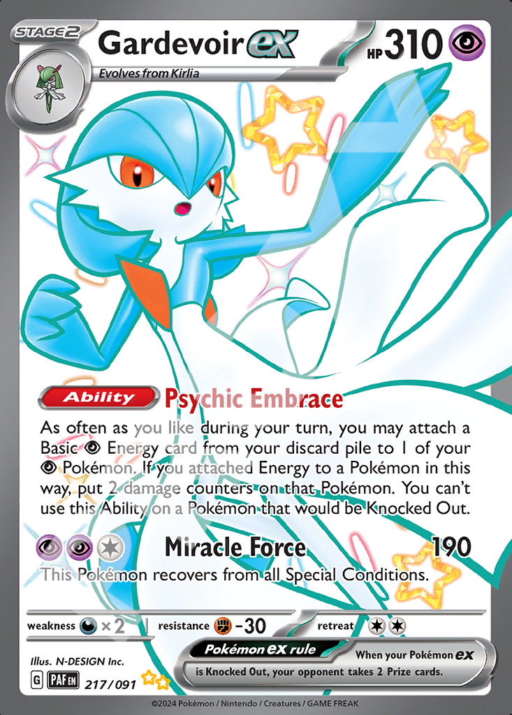 Gardevoir EX 217 – Paldean Fates | The Proxy Lab