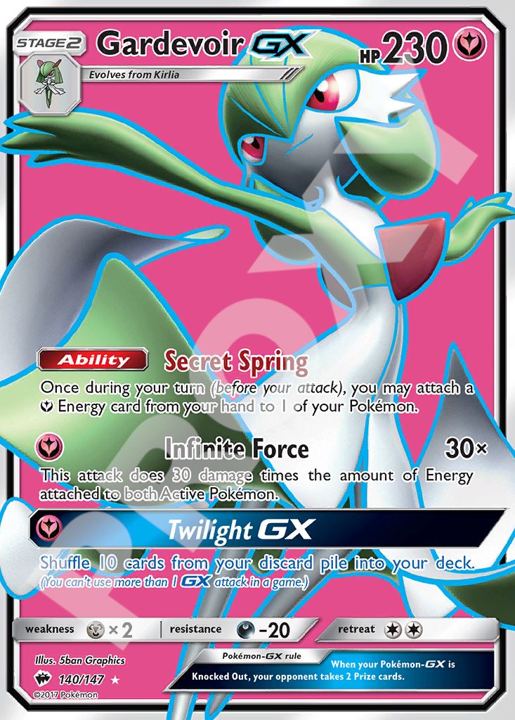 Gardevoir GX 140 – Burning Shadows | The Proxy Lab