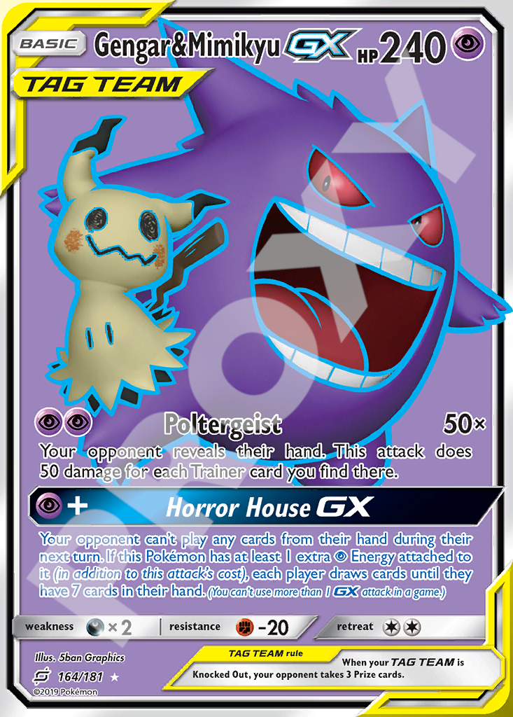 Gengar&Mimikyu GX 164 – Team Up | The Proxy Lab